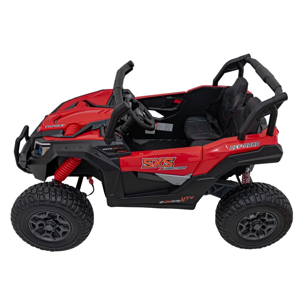 JOKO Elektrické autíčko BUGGY UTV X3 Off-Road 24V 4x200W, Dvojmiestne kožené sedadlo, nosnosť 90kg, penové kolesá, červené