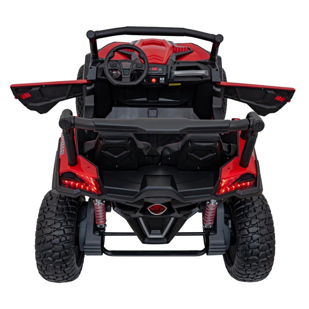 JOKO Elektrické autíčko BUGGY UTV X3 Off-Road 24V 4x200W, Dvojmiestne kožené sedadlo, nosnosť 90kg, penové kolesá, červené
