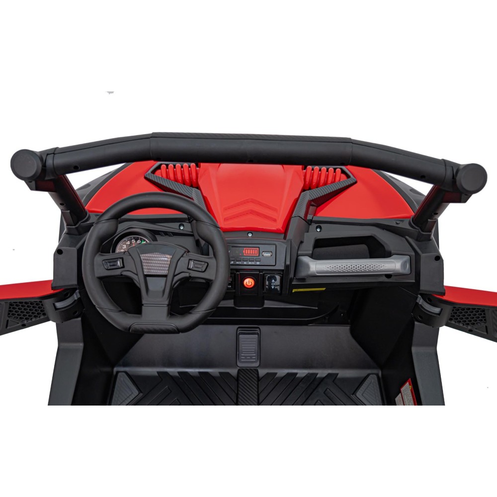 JOKO Elektrické autíčko BUGGY UTV X3 Off-Road 24V 4x200W, Dvojmiestne kožené sedadlo, nosnosť 90kg, penové kolesá, červené