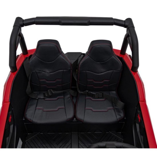 JOKO Elektrické autíčko BUGGY UTV X3 Off-Road 24V 4x200W, Dvojmiestne kožené sedadlo, nosnosť 90kg, penové kolesá, červené