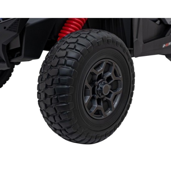 JOKO Elektrické autíčko BUGGY UTV X3 Off-Road 24V 4x200W, Dvojmiestne kožené sedadlo, nosnosť 90kg, penové kolesá, červené