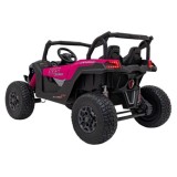 JOKO Elektrické autíčko BUGGY UTV X3 Off-Road 24V 4x200W, Dvojmiestne kožené sedadlo, nosnosť 90kg, penové kolesá, ružové