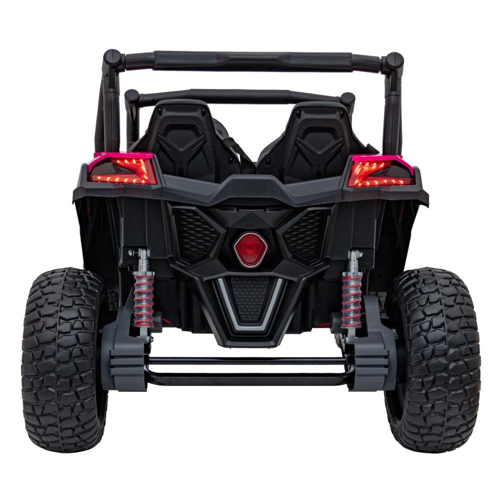 JOKO Elektrické autíčko BUGGY UTV X3 Off-Road 24V 4x200W, Dvojmiestne kožené sedadlo, nosnosť 90kg, penové kolesá, ružové