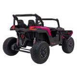 JOKO Elektrické autíčko BUGGY UTV X3 Off-Road 24V 4x200W, Dvojmiestne kožené sedadlo, nosnosť 90kg, penové kolesá, ružové