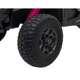 JOKO Elektrické autíčko BUGGY UTV X3 Off-Road 24V 4x200W, Dvojmiestne kožené sedadlo, nosnosť 90kg, penové kolesá, ružové