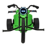 JOKO Elektrické Autíčko Motokára BIKE 21 s Funkciou DRIFTU, nafukovacie koleso, nosnosť 70kg, zelené