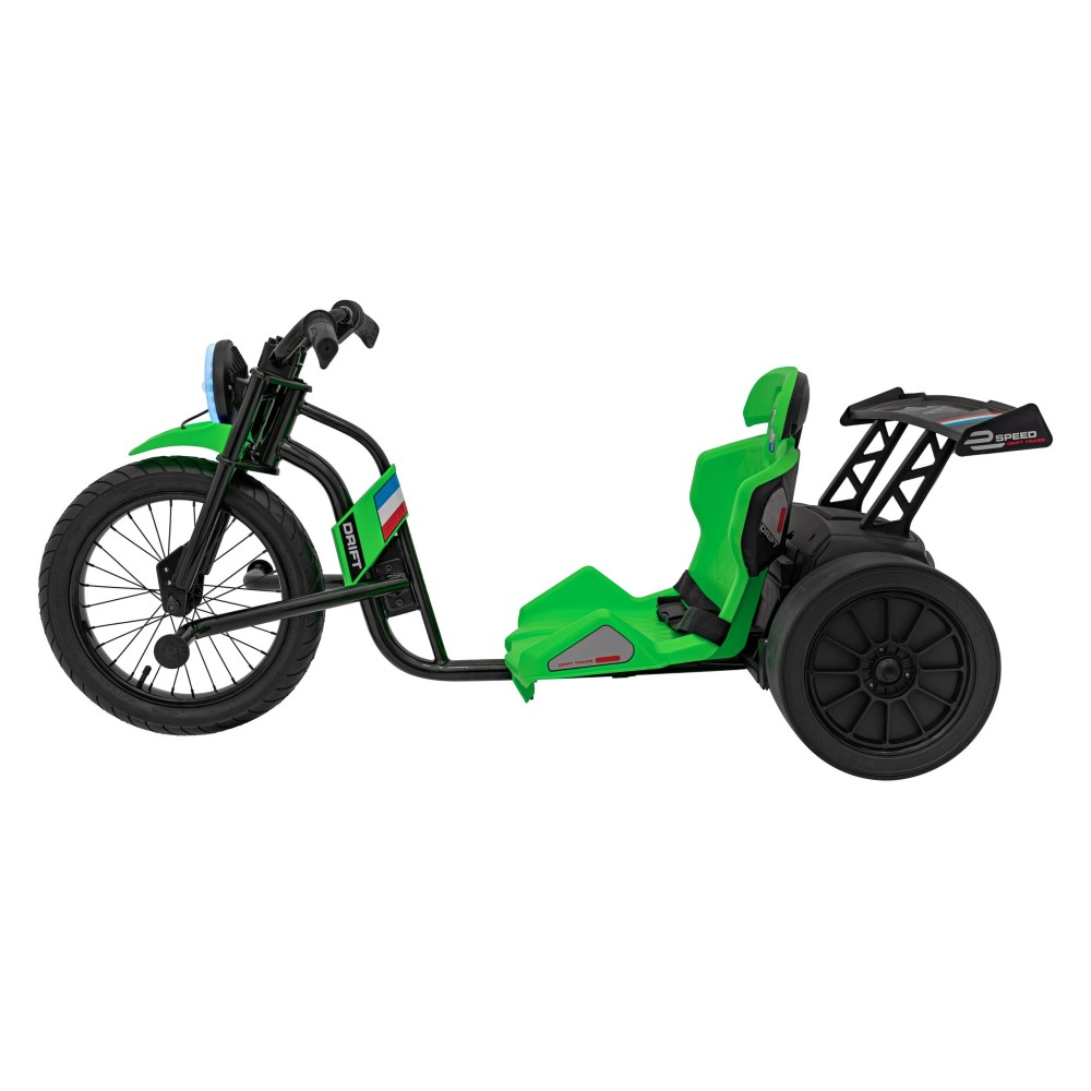 JOKO Elektrické Autíčko Motokára BIKE 21 s Funkciou DRIFTU, nafukovacie koleso, nosnosť 70kg, zelené