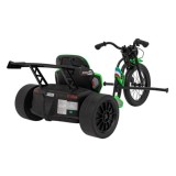 JOKO Elektrické Autíčko Motokára BIKE 21 s Funkciou DRIFTU, nafukovacie koleso, nosnosť 70kg, zelené