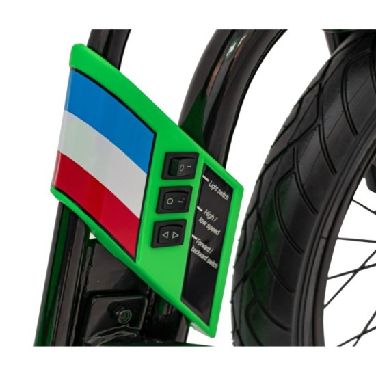 JOKO Elektrické Autíčko Motokára BIKE 21 s Funkciou DRIFTU, nafukovacie koleso, nosnosť 70kg, zelené