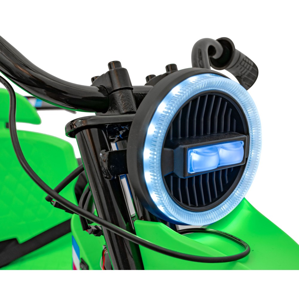 JOKO Elektrické Autíčko Motokára BIKE 21 s Funkciou DRIFTU, nafukovacie koleso, nosnosť 70kg, zelené