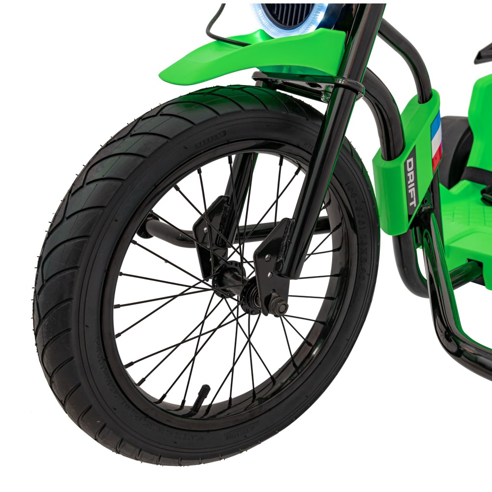 JOKO Elektrické Autíčko Motokára BIKE 21 s Funkciou DRIFTU, nafukovacie koleso, nosnosť 70kg, zelené