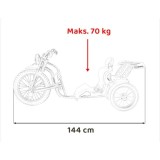 JOKO Elektrické Autíčko Motokára BIKE 21 s Funkciou DRIFTU, nafukovacie koleso, nosnosť 70kg, zelené