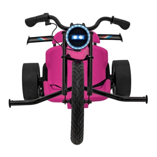 JOKO Elektrické Autíčko Motokára BIKE 21 s Funkciou DRIFTU, nafukovacie koleso, nosnosť 70kg, ružové