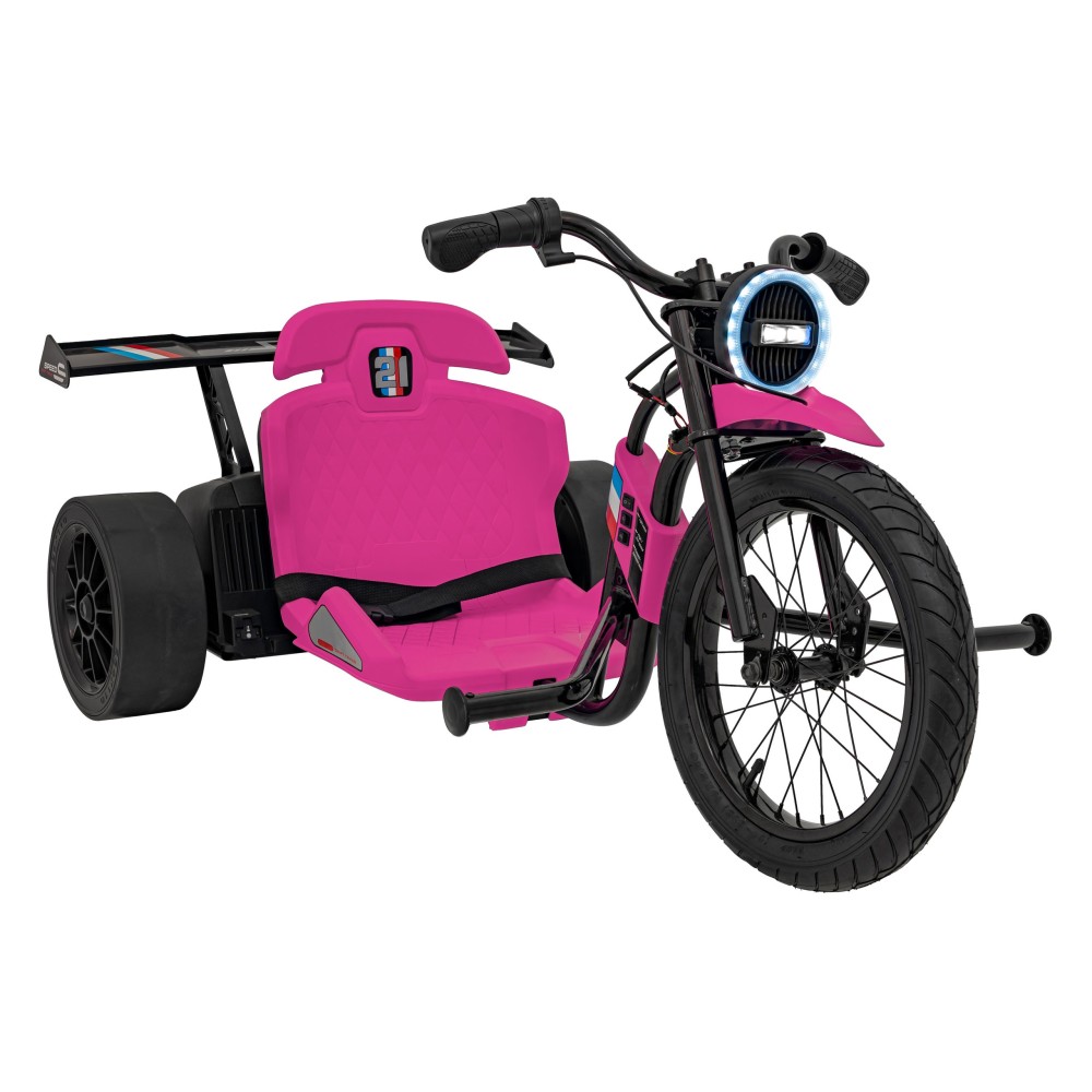 JOKO Elektrické Autíčko Motokára BIKE 21 s Funkciou DRIFTU, nafukovacie koleso, nosnosť 70kg, ružové