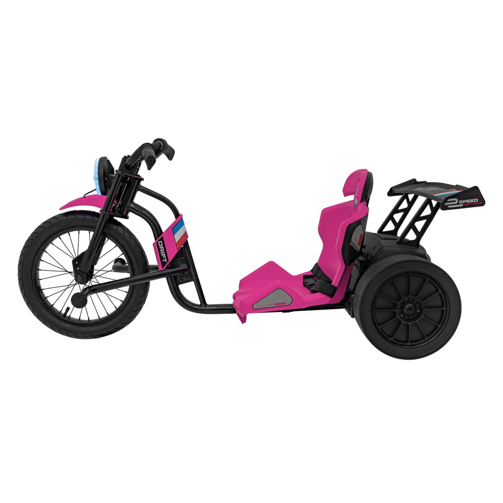 JOKO Elektrické Autíčko Motokára BIKE 21 s Funkciou DRIFTU, nafukovacie koleso, nosnosť 70kg, ružové