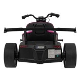 JOKO Elektrické Autíčko Motokára BIKE 21 s Funkciou DRIFTU, nafukovacie koleso, nosnosť 70kg, ružové