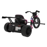 JOKO Elektrické Autíčko Motokára BIKE 21 s Funkciou DRIFTU, nafukovacie koleso, nosnosť 70kg, ružové