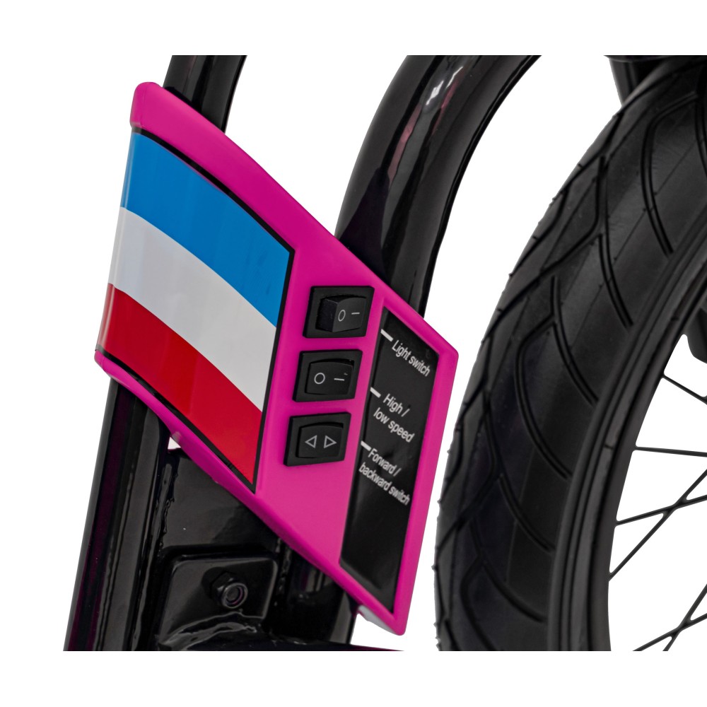 JOKO Elektrické Autíčko Motokára BIKE 21 s Funkciou DRIFTU, nafukovacie koleso, nosnosť 70kg, ružové