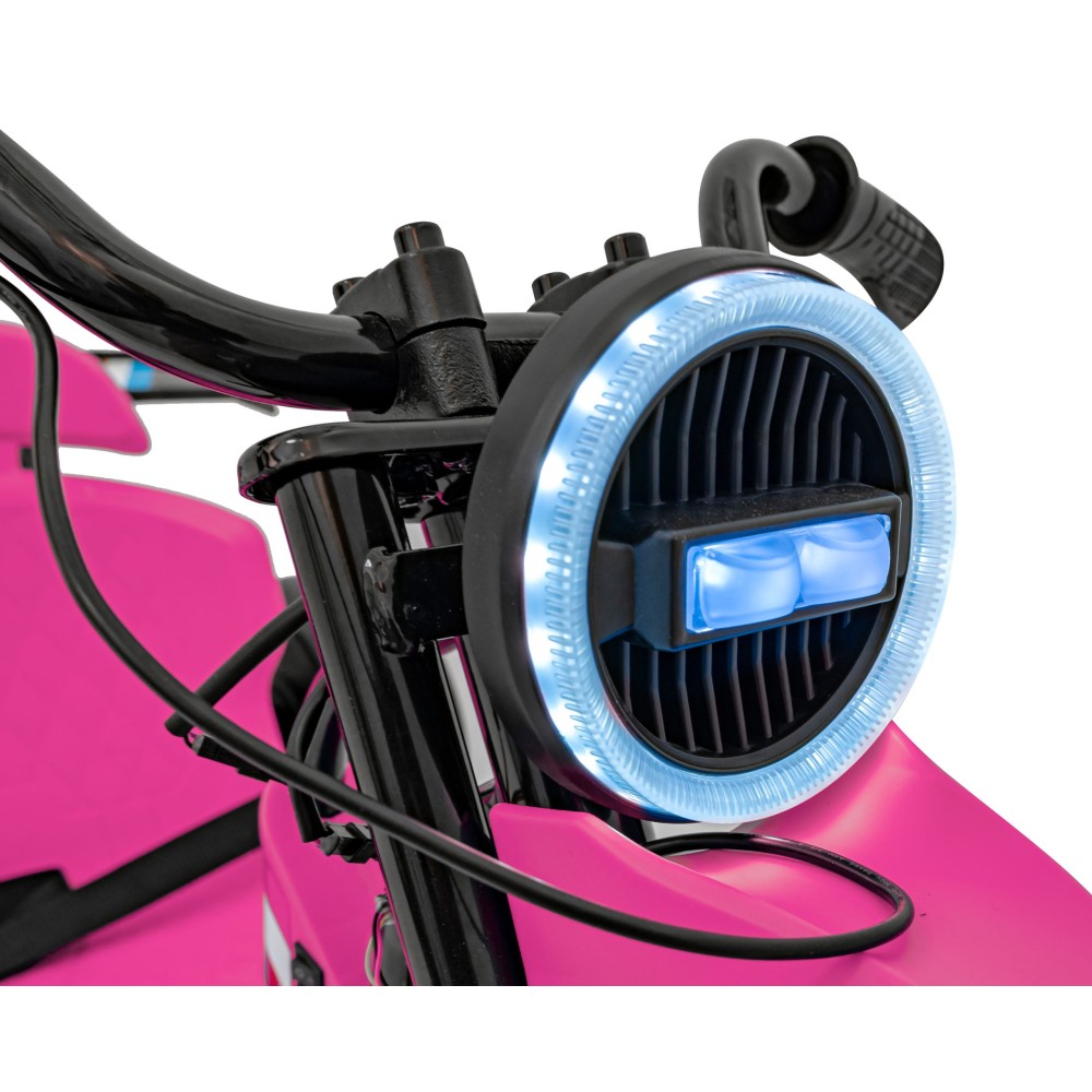 JOKO Elektrické Autíčko Motokára BIKE 21 s Funkciou DRIFTU, nafukovacie koleso, nosnosť 70kg, ružové