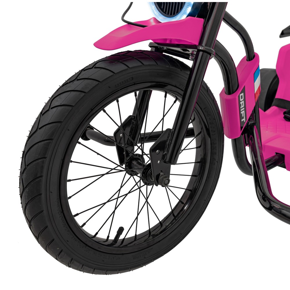 JOKO Elektrické Autíčko Motokára BIKE 21 s Funkciou DRIFTU, nafukovacie koleso, nosnosť 70kg, ružové