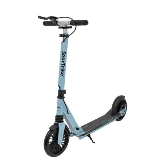 SPORTRIKE Skladacia kolobežka s ručnou brzdou, nosnosť 100kg, modrá