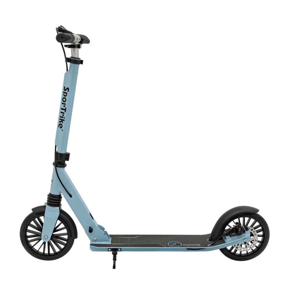 SPORTRIKE Skladacia kolobežka s ručnou brzdou, nosnosť 100kg, modrá