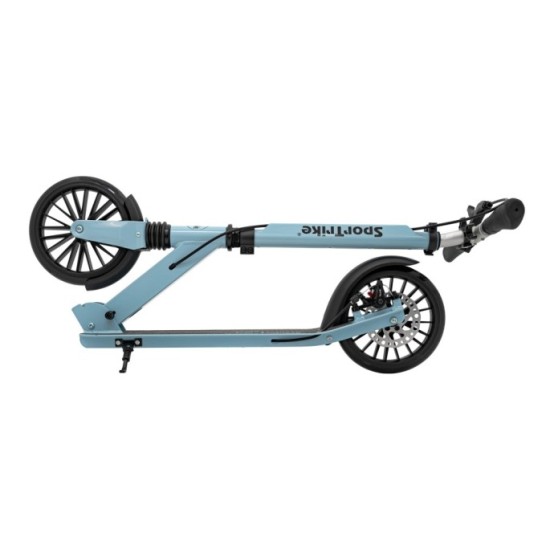 SPORTRIKE Skladacia kolobežka s ručnou brzdou, nosnosť 100kg, modrá