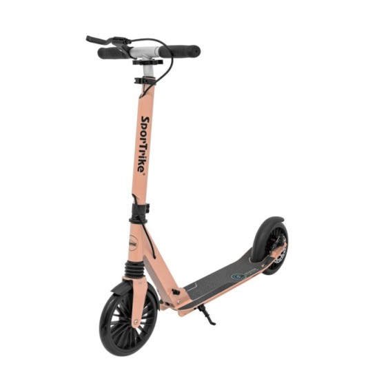 SPORTRIKE Skladacia kolobežka s ručnou brzdou, nosnosť 100kg, ružová