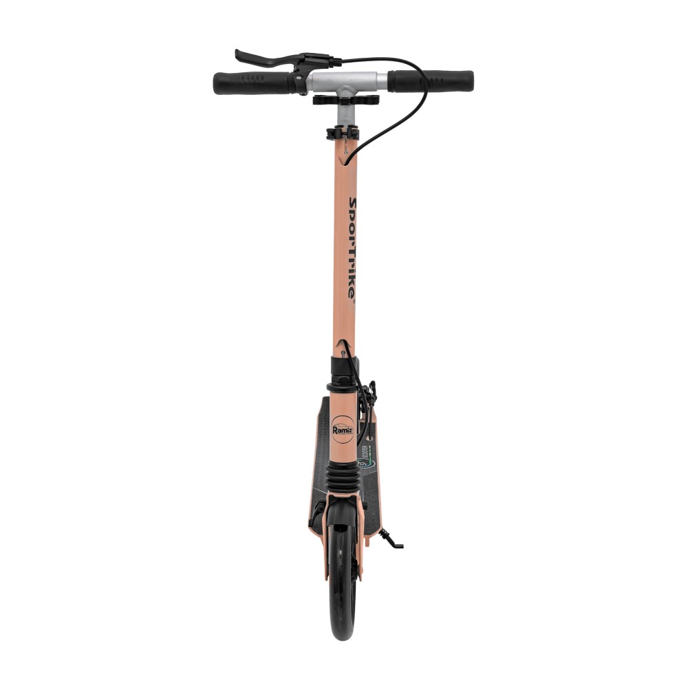 SPORTRIKE Skladacia kolobežka s ručnou brzdou, nosnosť 100kg, ružová