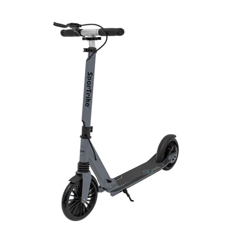 SPORTRIKE Skladacia kolobežka s ručnou brzdou, nosnosť 100kg, sivá