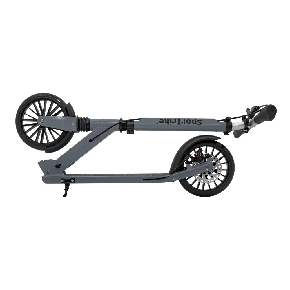 SPORTRIKE Skladacia kolobežka s ručnou brzdou, nosnosť 100kg, sivá