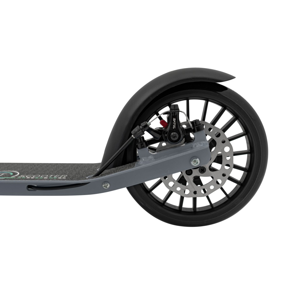 SPORTRIKE Skladacia kolobežka s ručnou brzdou, nosnosť 100kg, sivá