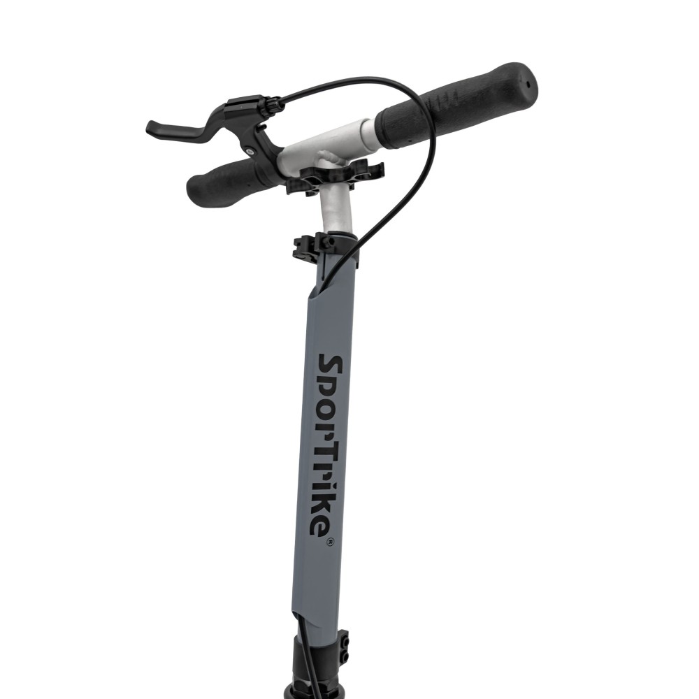 SPORTRIKE Skladacia kolobežka s ručnou brzdou, nosnosť 100kg, sivá