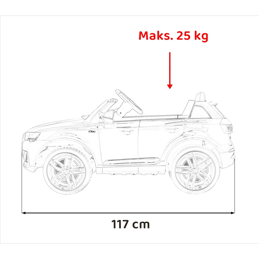 JOKO Elektrické autíčko Audi Q7 NEW LIFT, červené