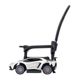 JOKO Detské Odrážadlo Lamborghini Aventador SV s Gumovými kolesami, Svetlom a Zvukom + Riadiaca Rúčka, biele