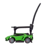 JOKO Detské Odrážadlo Lamborghini Aventador SV s Gumovými kolesami, Svetlom a Zvukom + Riadiaca Rúčka, zelené