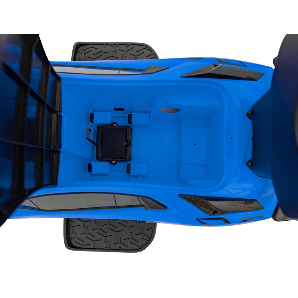 JOKO Detské Odrážadlo Lamborghini Aventador SV s Gumovými kolesami, Svetlom a Zvukom + Riadiaca Rúčka, modré