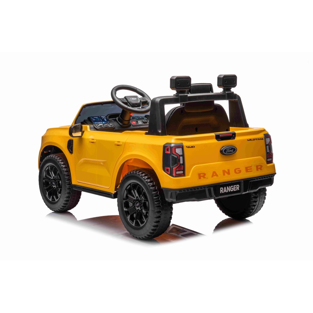 JOKO Elektrické Autíčko Ford Ranger LIFT, penové kolesá, kožené sedadlo, žlté