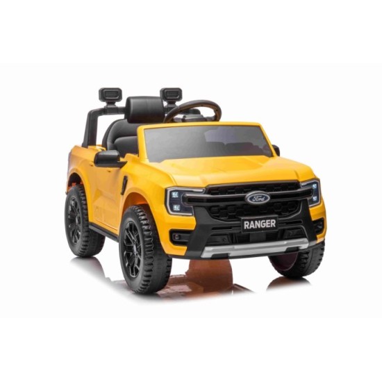 JOKO Elektrické Autíčko Ford Ranger LIFT, penové kolesá, kožené sedadlo, žlté