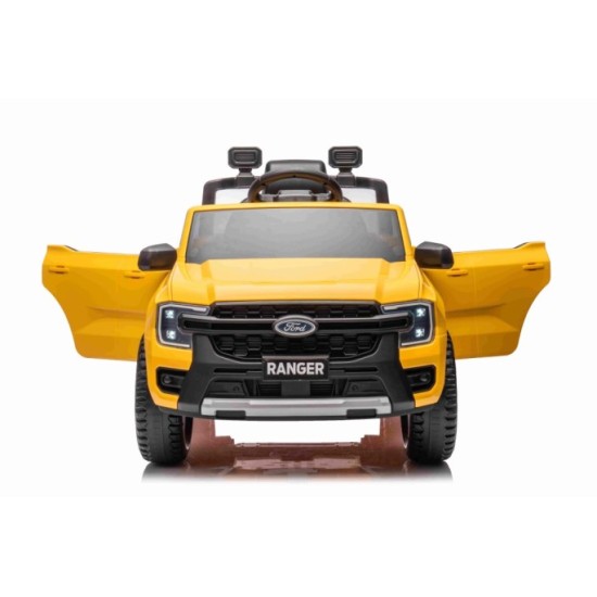 JOKO Elektrické Autíčko Ford Ranger LIFT, penové kolesá, kožené sedadlo, žlté