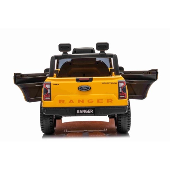 JOKO Elektrické Autíčko Ford Ranger LIFT, penové kolesá, kožené sedadlo, žlté
