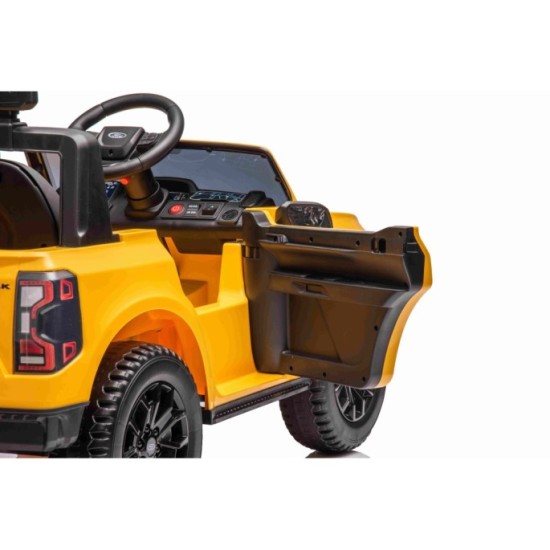 JOKO Elektrické Autíčko Ford Ranger LIFT, penové kolesá, kožené sedadlo, žlté