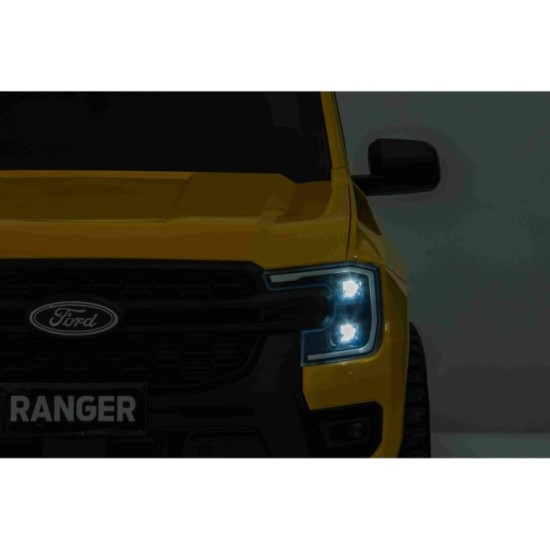 JOKO Elektrické Autíčko Ford Ranger LIFT, penové kolesá, kožené sedadlo, žlté