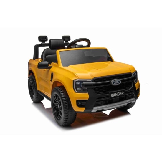 JOKO Elektrické Autíčko Ford Ranger LIFT, penové kolesá, kožené sedadlo, žlté