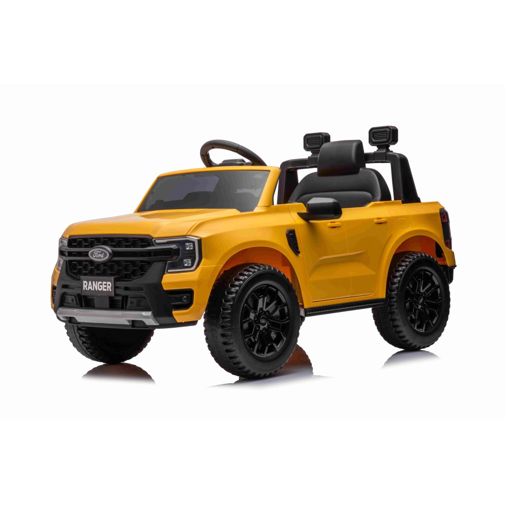 JOKO Elektrické Autíčko Ford Ranger LIFT, penové kolesá, kožené sedadlo, žlté