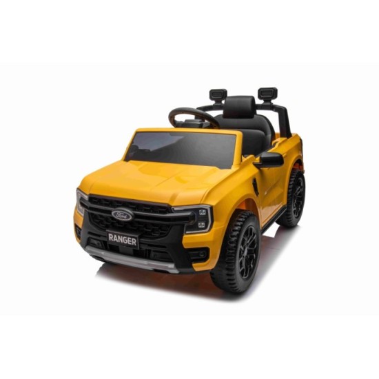 JOKO Elektrické Autíčko Ford Ranger LIFT, penové kolesá, kožené sedadlo, žlté