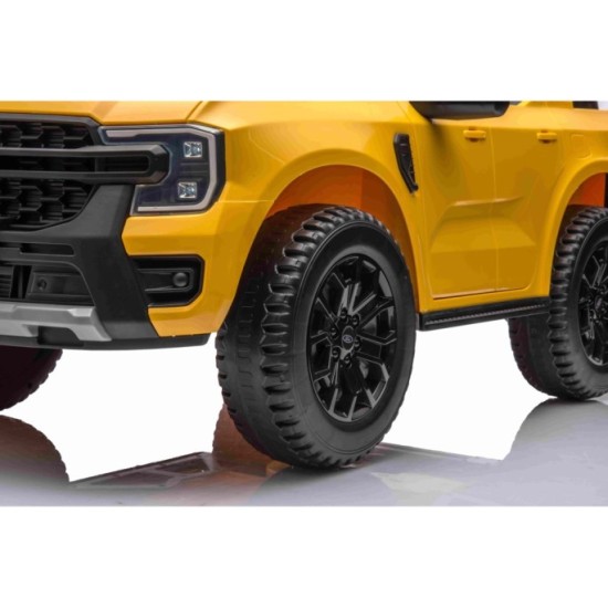 JOKO Elektrické Autíčko Ford Ranger LIFT, penové kolesá, kožené sedadlo, žlté