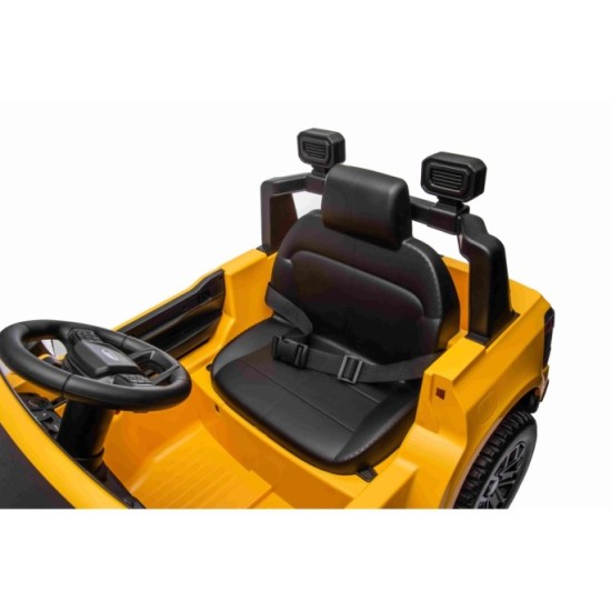 JOKO Elektrické Autíčko Ford Ranger LIFT, penové kolesá, kožené sedadlo, žlté
