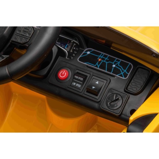 JOKO Elektrické Autíčko Ford Ranger LIFT, penové kolesá, kožené sedadlo, žlté