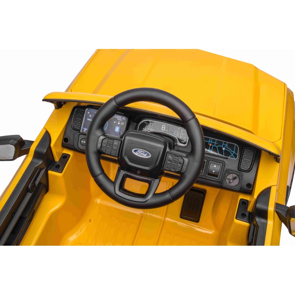 JOKO Elektrické Autíčko Ford Ranger LIFT, penové kolesá, kožené sedadlo, žlté
